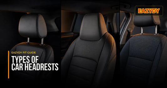 Photorealistic comparison of removable, integrated and raised adjustable car headrests