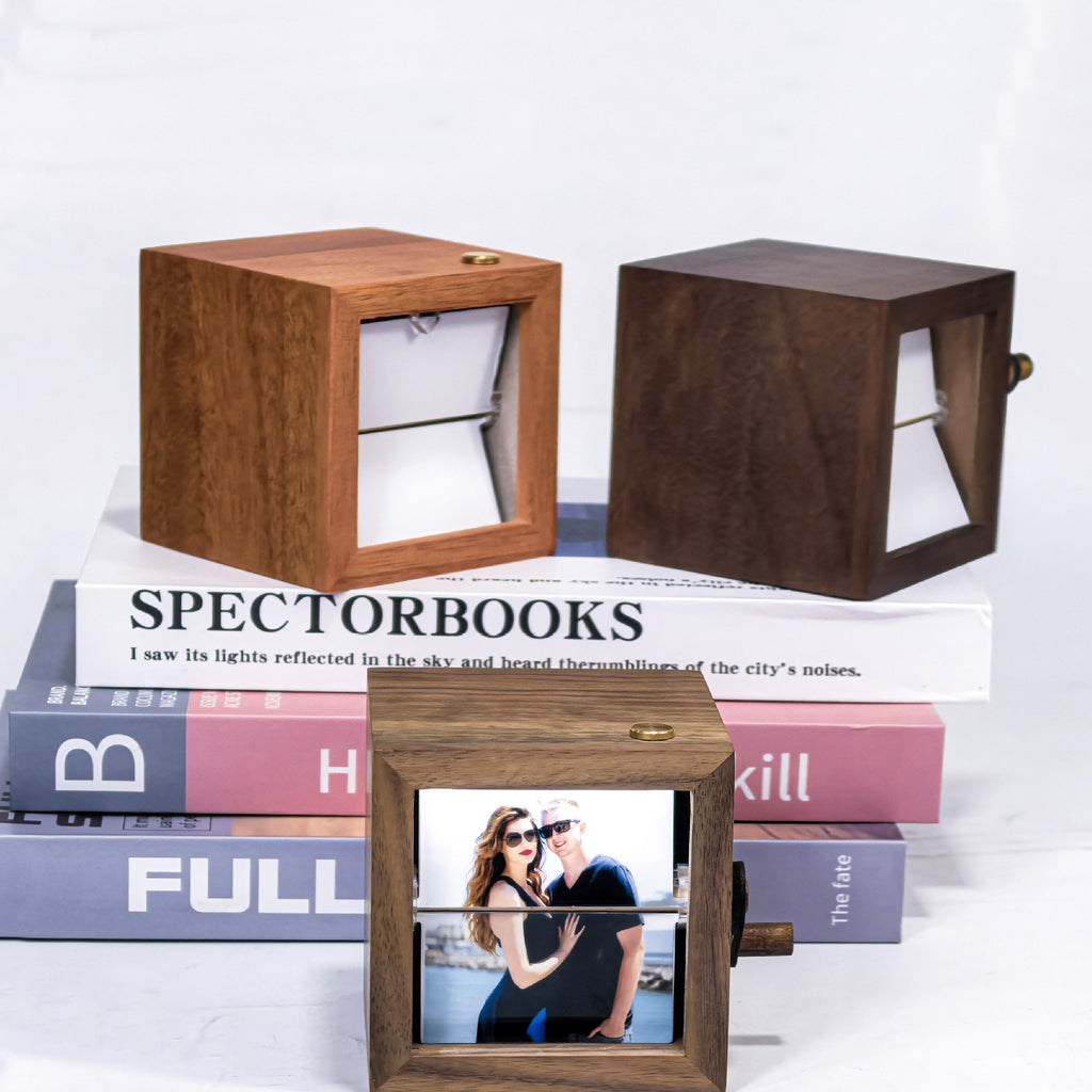 Personalized Hand-Crank Flip Book Photo Box