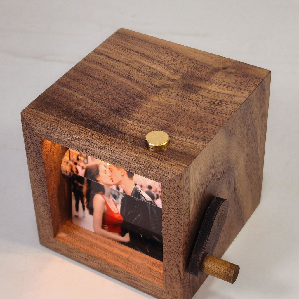 Personalized Hand-Crank Flip Book Photo Box
