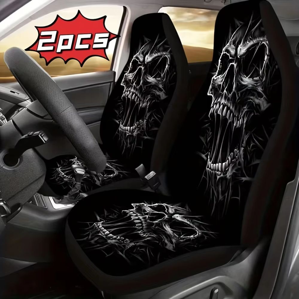 Halloween Horror Car Front Seat Covers - 2-Piece Set