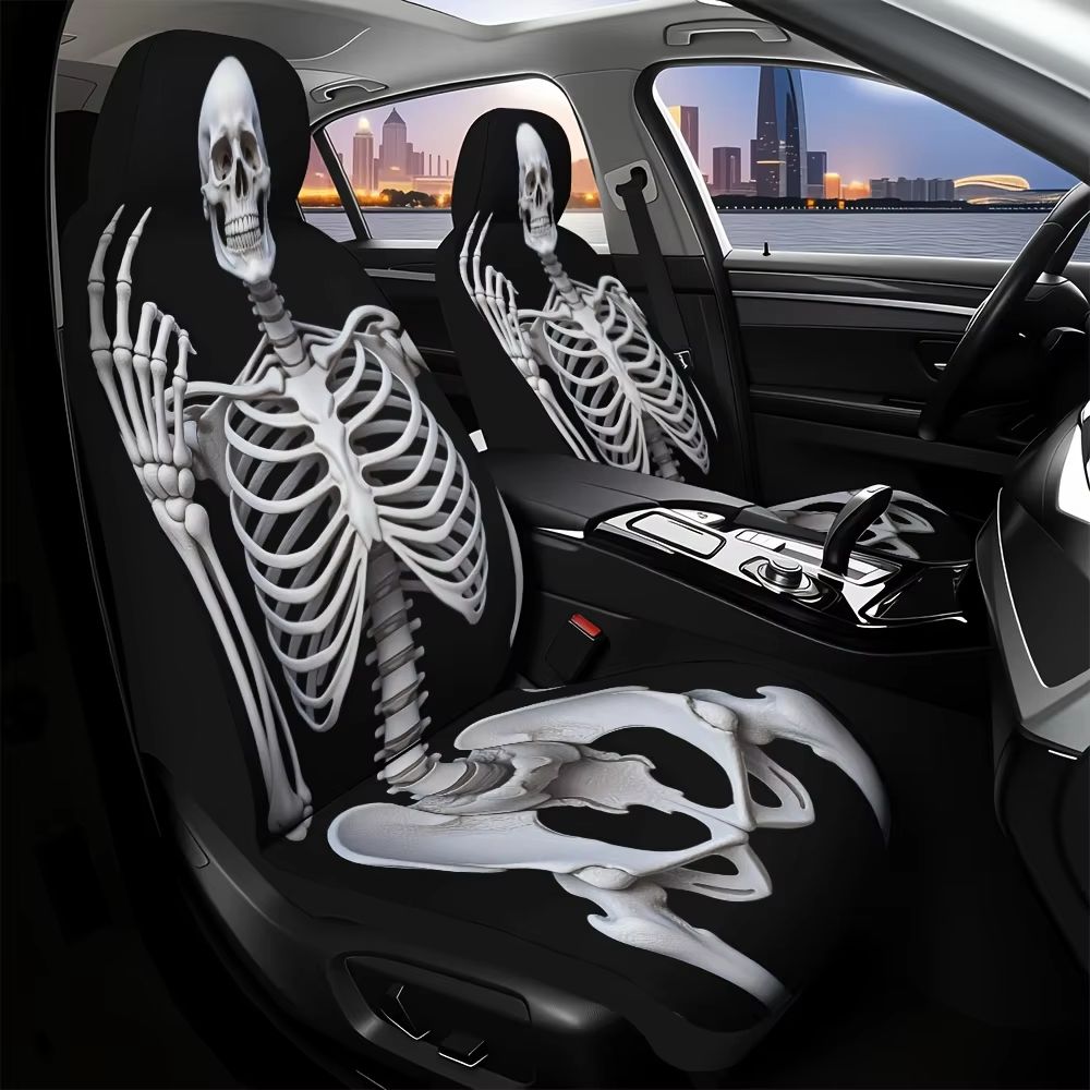Halloween Horror Car Front Seat Covers - 2-Piece Set