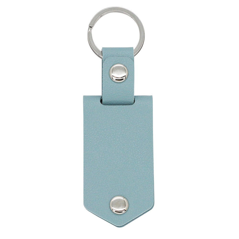 Personalized Photo Leather Keychain