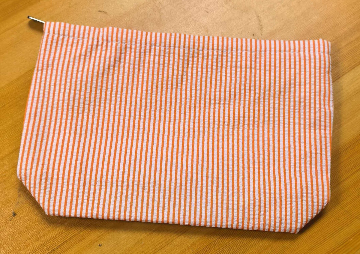 Personalized Seersucker Makeup Bag