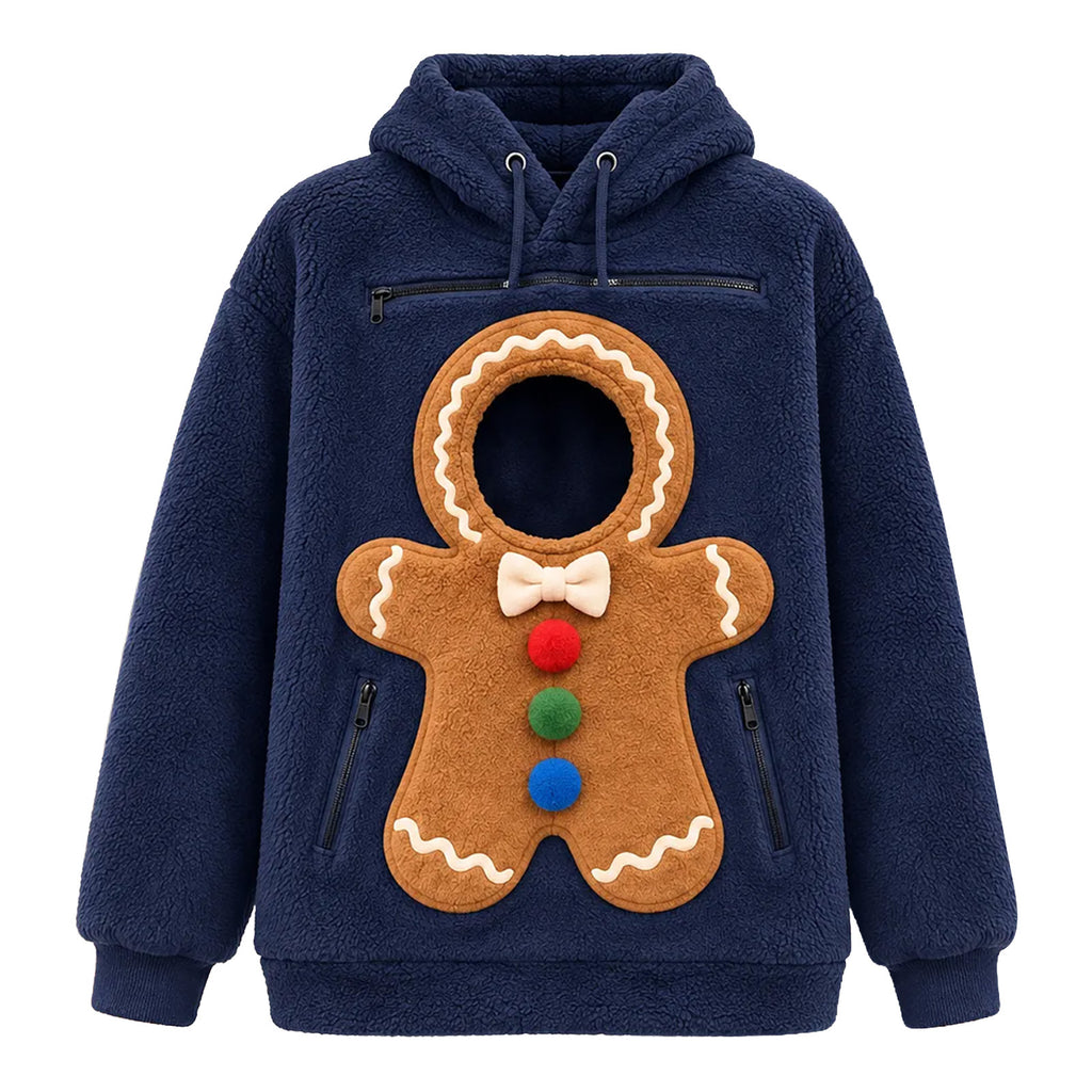 Christmas Pet Pouch Fleece Hoodie