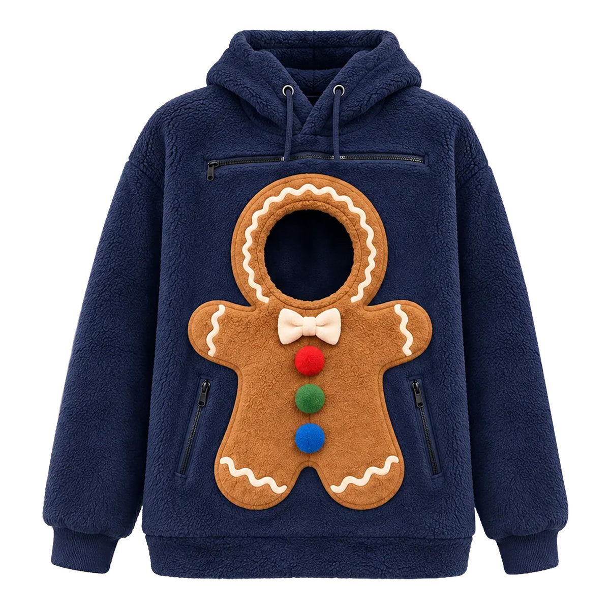 Christmas Pet Pouch Fleece Hoodie