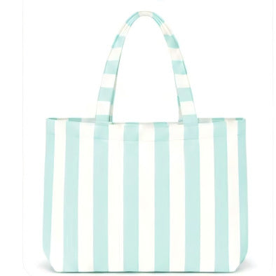 Personalized Striped Tote Bag