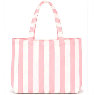 Personalized Striped Tote Bag