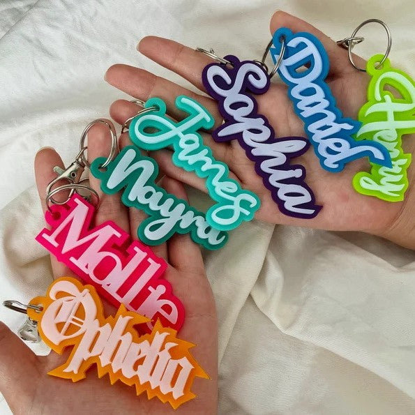 Personalized Acrylic Name Keychain