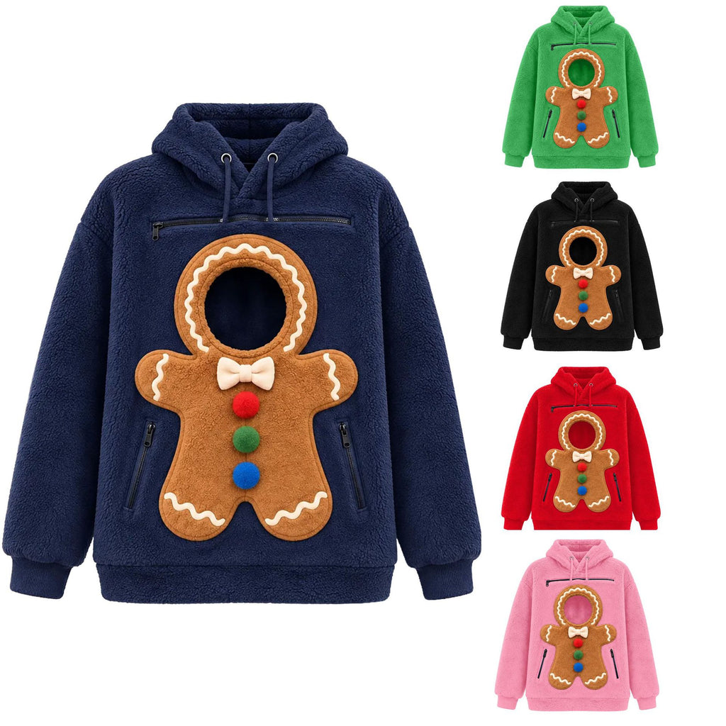 Christmas Pet Pouch Fleece Hoodie