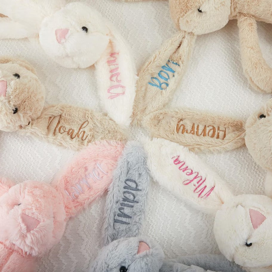 Personalized Embroidered Name Bunny Plush