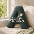 Personalized Embroidered Name Letter Pillow