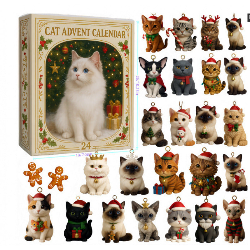 24 Days of Christmas Advent Calendar with Acrylic Ornaments