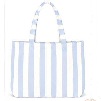 Personalized Striped Tote Bag