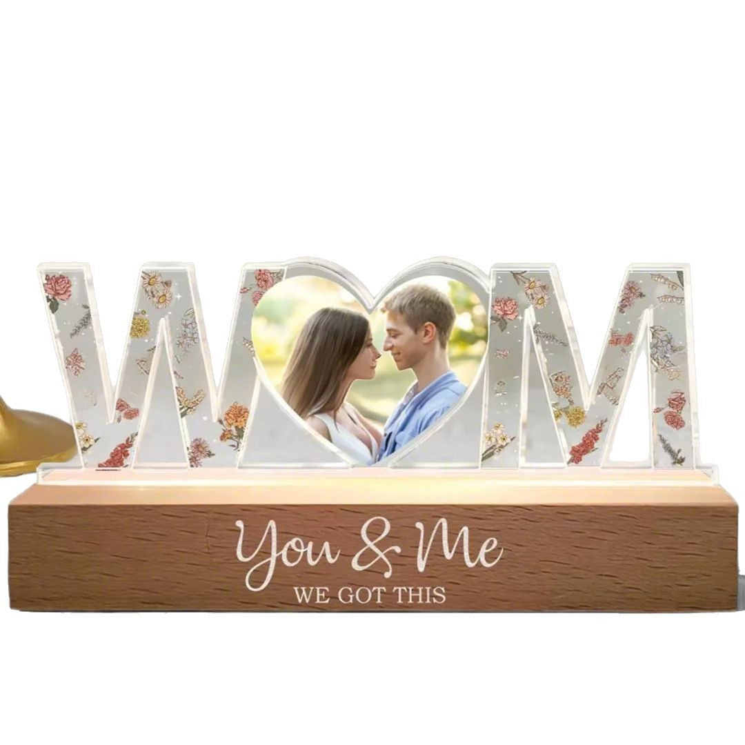 Personalized Photo Night Light with Your Word