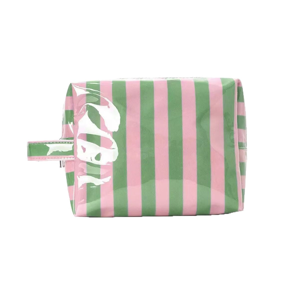 Personalized Striped Toiletry Bag