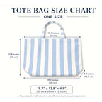 Personalized Striped Tote Bag