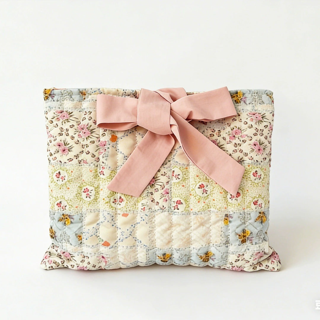 Personalized Quilted Bow Pouch