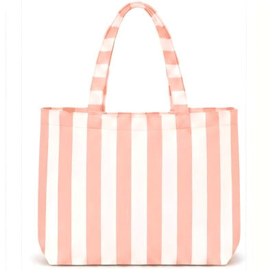 Personalized Striped Tote Bag