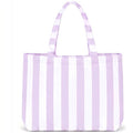 Personalized Striped Tote Bag