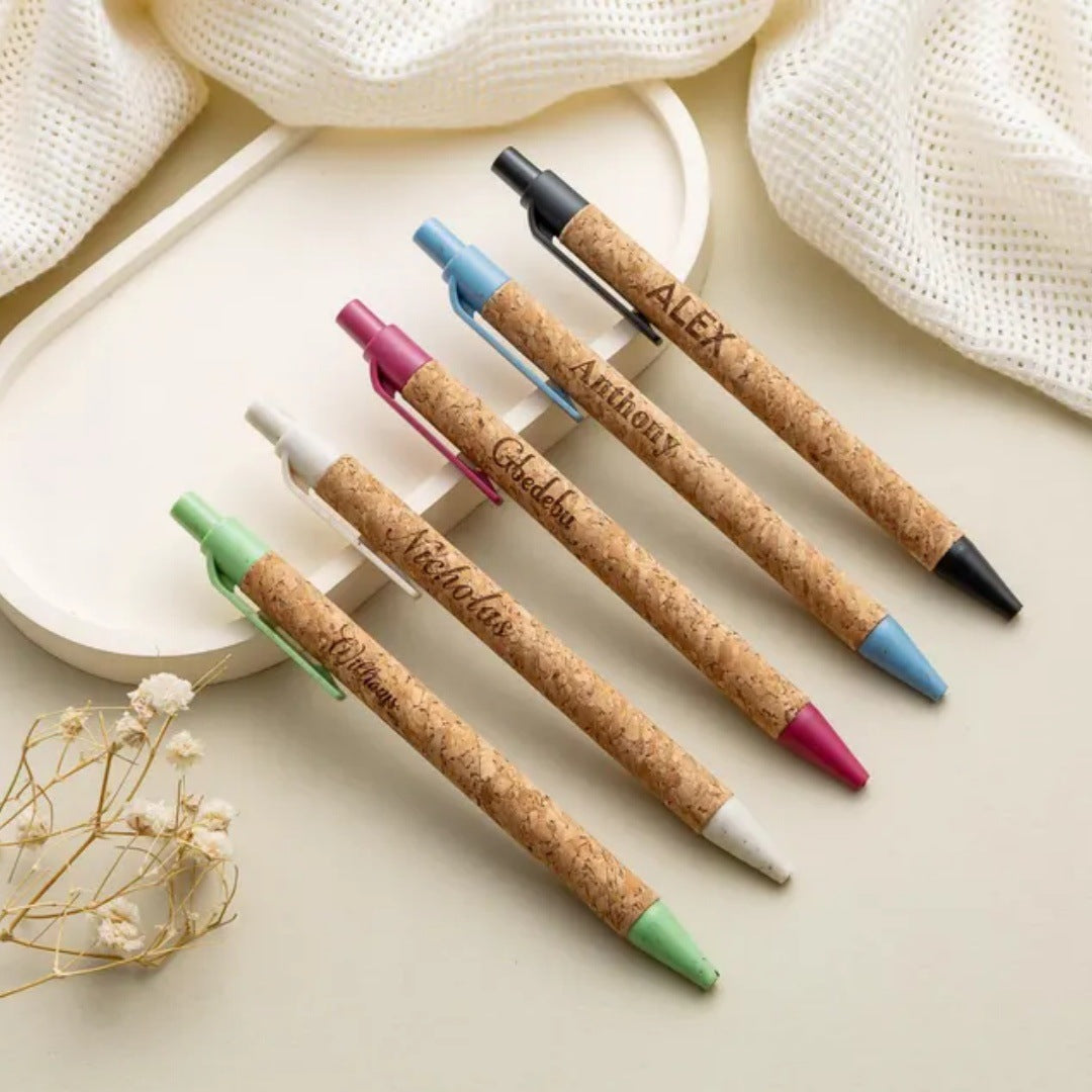 Personalized Engraved Cork Pen