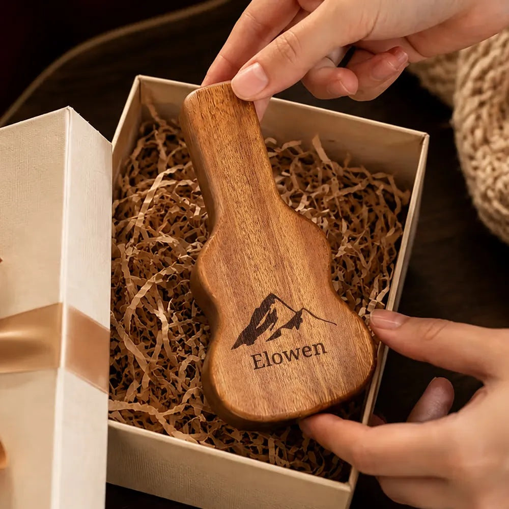 Personalized Engraved Wooden Guitar Pick Holder
