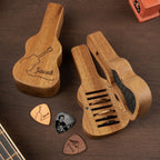 Personalized Engraved Wooden Guitar Pick Holder