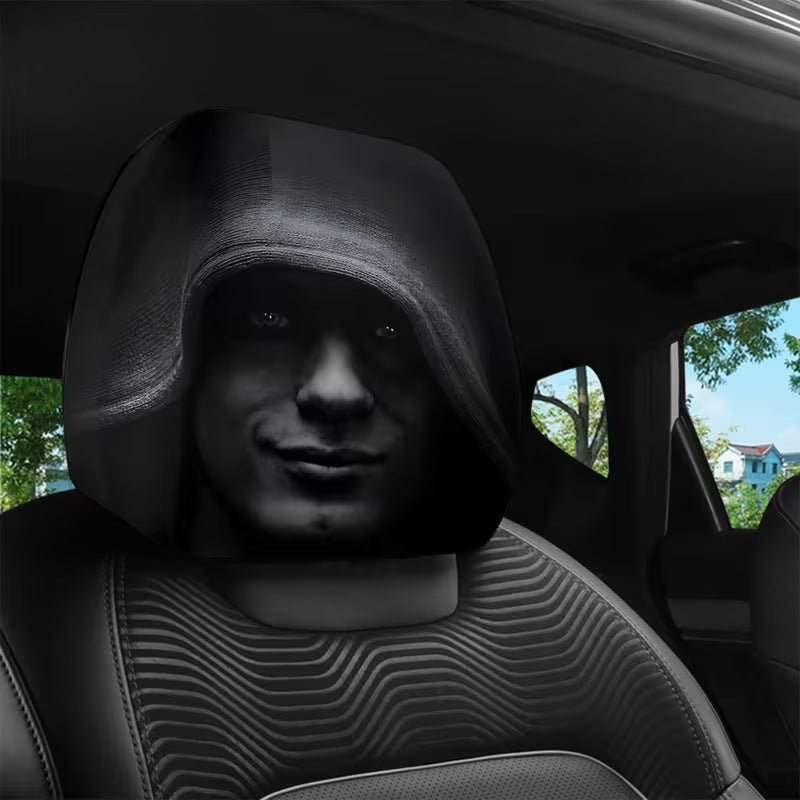 Shadow Hat Halloween car headrest cover design