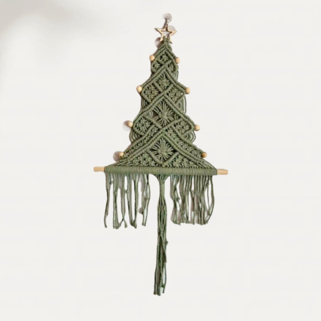 Macrame Christmas Tree Wall Hanging