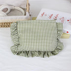 Personalized Gingham Ruffle Makeup Bag