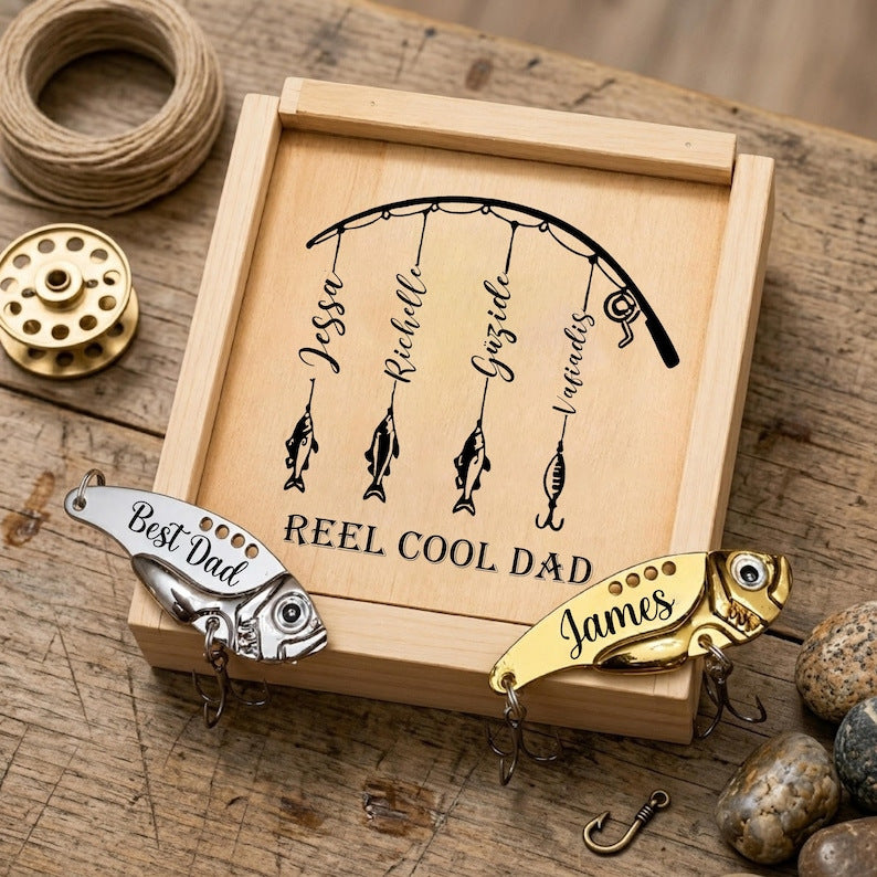 Personalized Engraved Fishing Lure, Reel Cool Dad