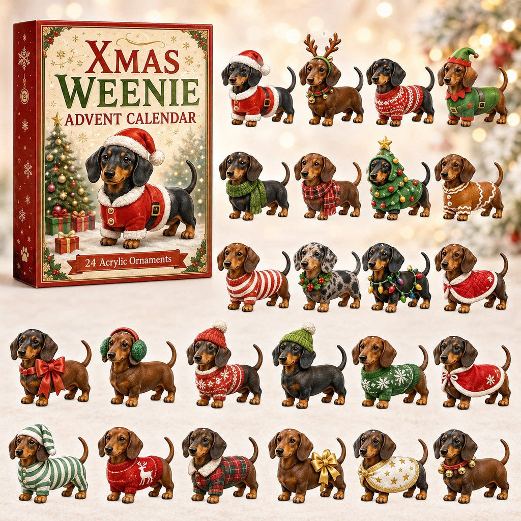 24 Days of Christmas Advent Calendar with Acrylic Ornaments