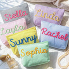 Personalized Seersucker Makeup Bag
