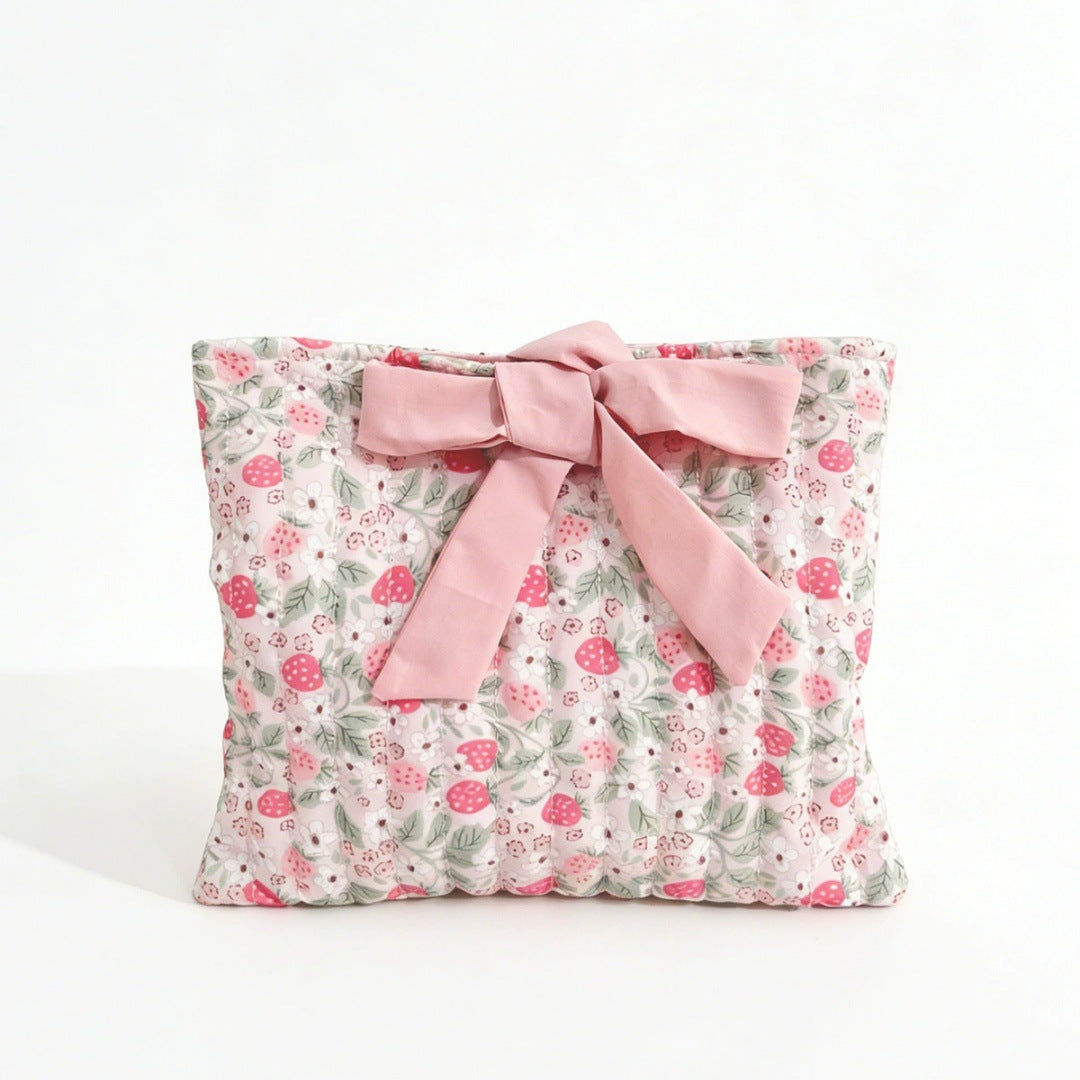 Personalized Quilted Bow Pouch