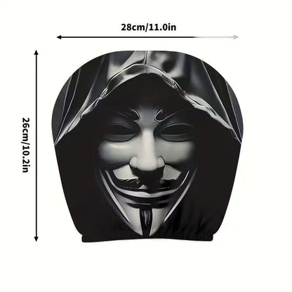 V-Mask Halloween car headrest cover design