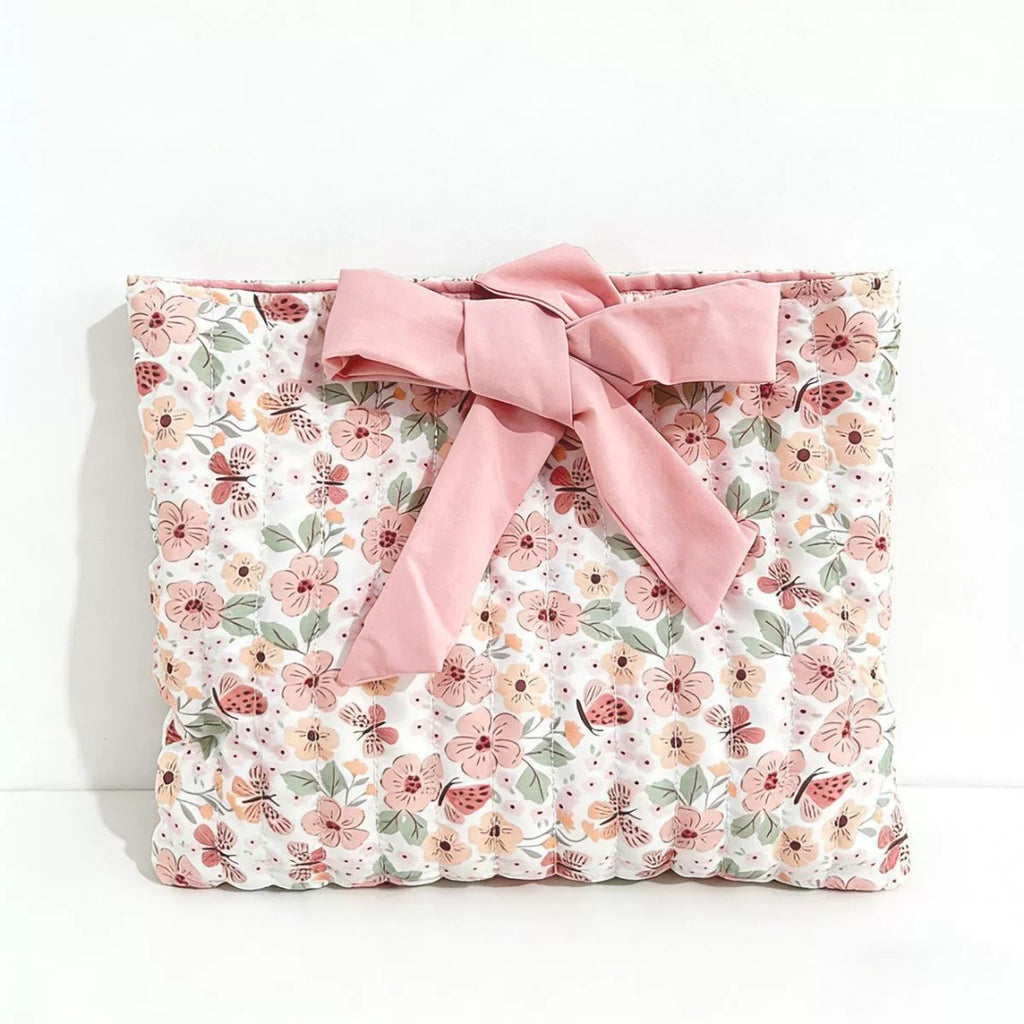 Personalized Quilted Bow Pouch