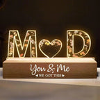 Personalized Photo Night Light with Your Word
