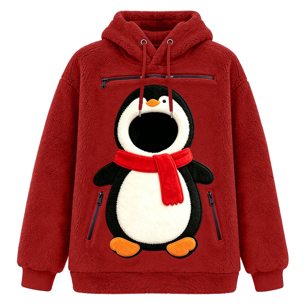 Christmas Pet Pouch Fleece Hoodie