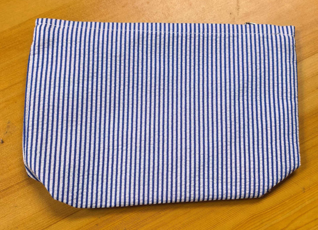 Personalized Seersucker Makeup Bag