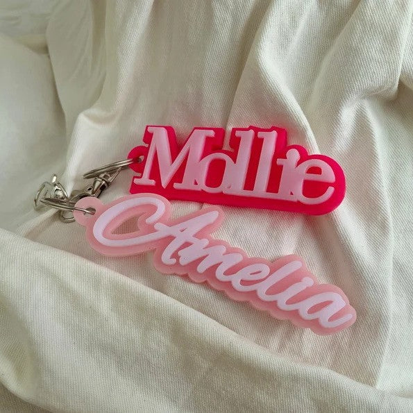Personalized Acrylic Name Keychain