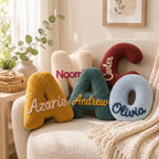 Personalized Embroidered Name Letter Pillow