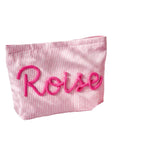 Personalized Seersucker Makeup Bag
