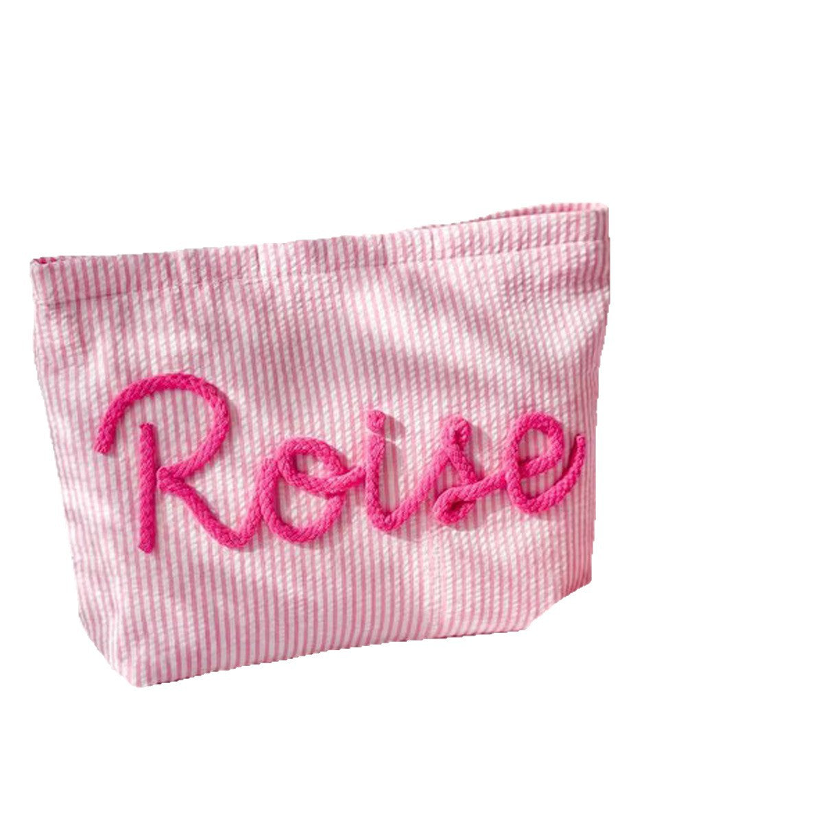 Personalized Seersucker Makeup Bag