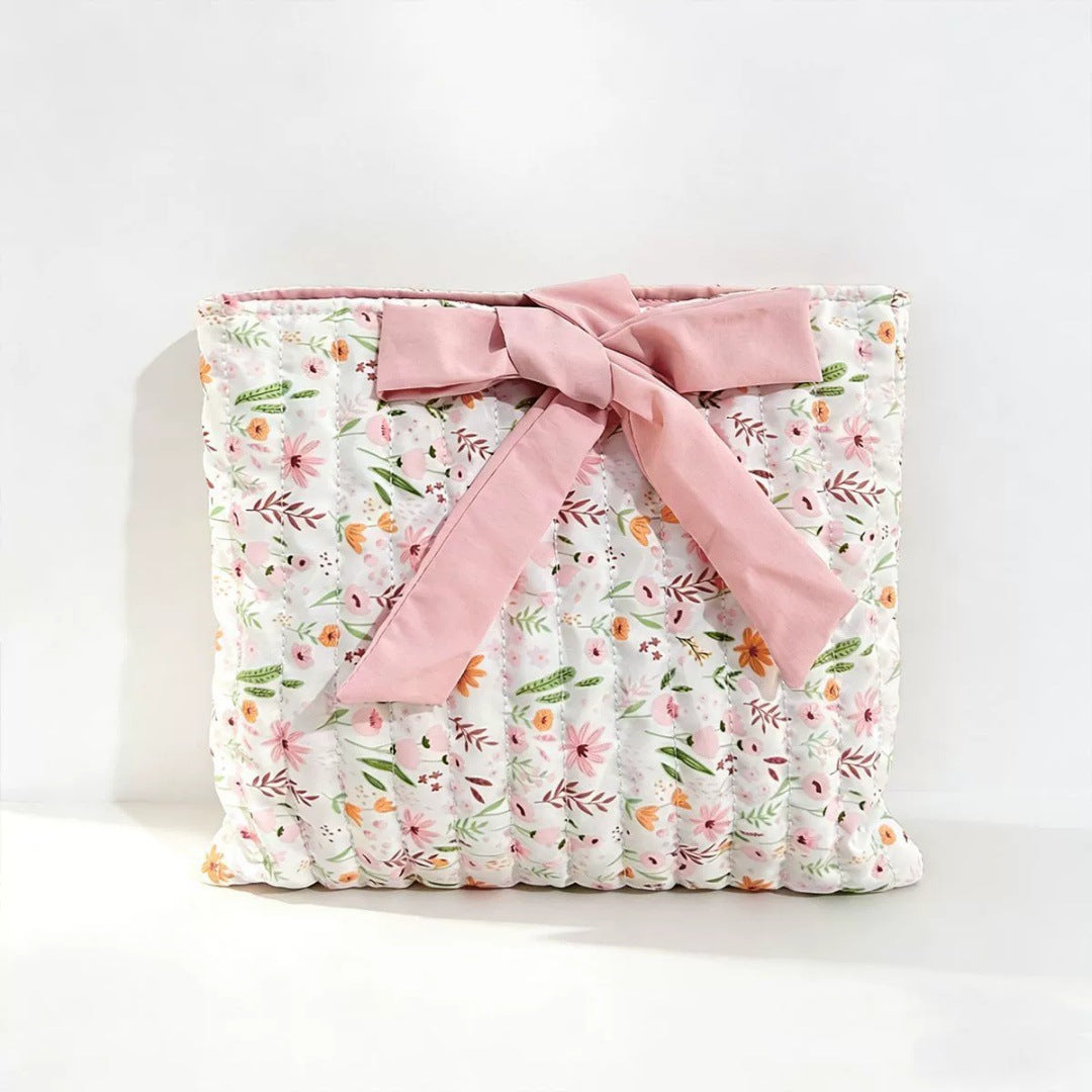 Personalized Quilted Bow Pouch