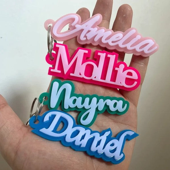 Personalized Acrylic Name Keychain
