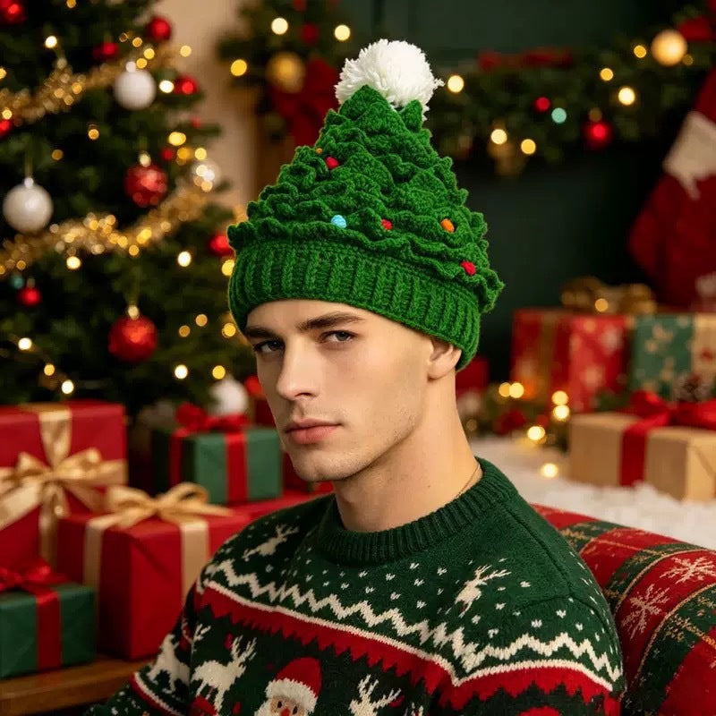 Christmas Tree Knit Beanie