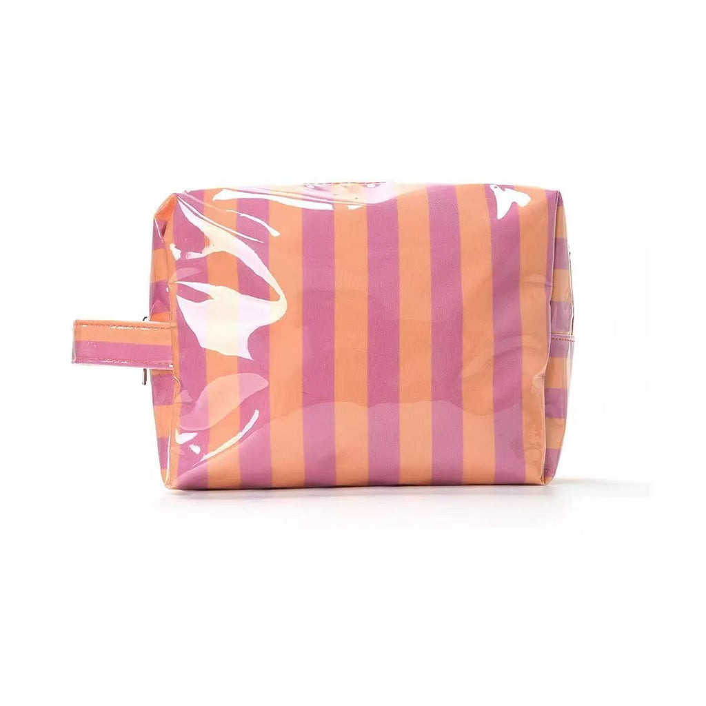 Personalized Striped Toiletry Bag