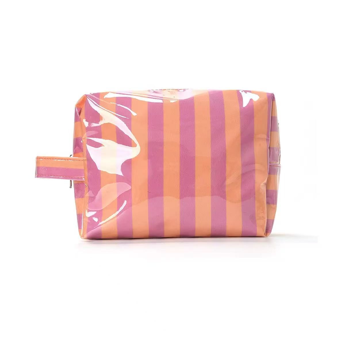 Personalized Striped Toiletry Bag