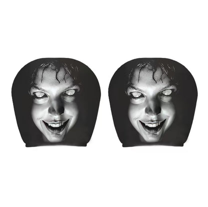 Eyeless Smile Halloween car headrest cover design
