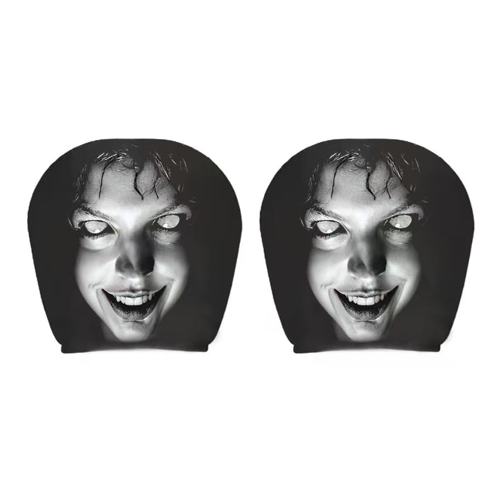 Eyeless Smile Halloween car headrest cover design