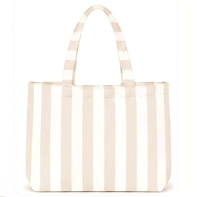 Personalized Striped Tote Bag